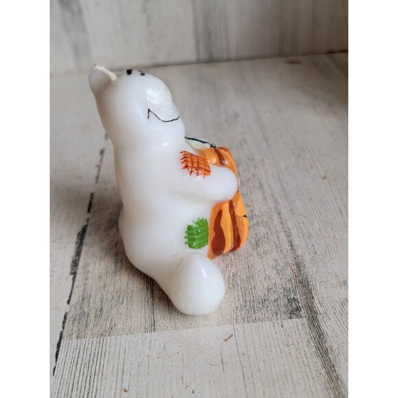 Vintage ghost candle Halloween wax home decor figure unique pumpkin - Picture 6 of 7